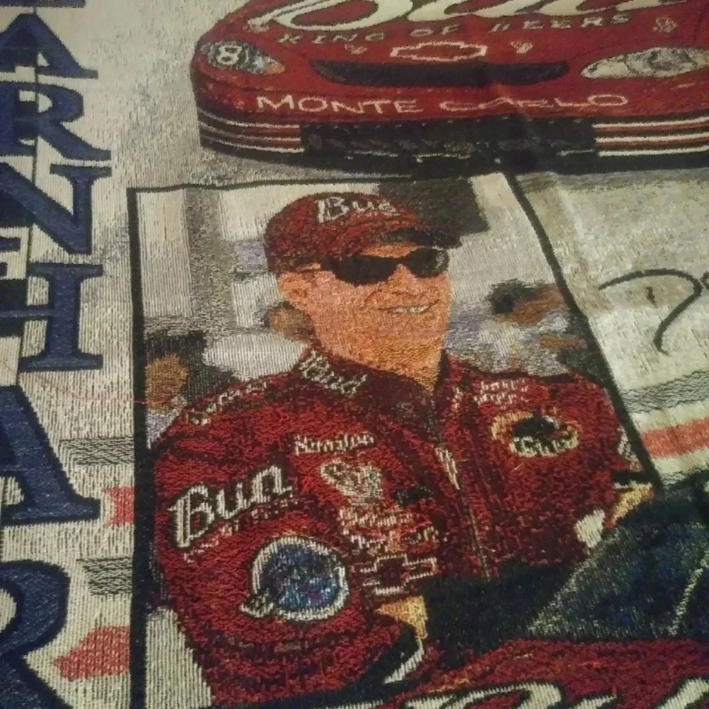 Knit Blanket couch throw NASCAR Fans Sports Dale Earnhardt Car Blanket